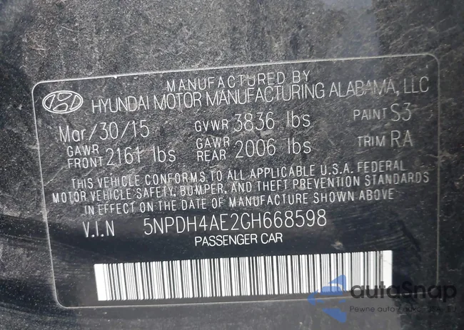 5NPDH4AE2GH668598: 43285582