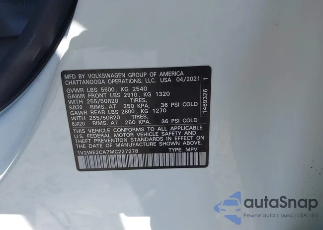 1V2WE2CA7MC227278: 43285584