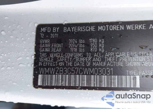 WMWZB3C57CWM03031: 43285662