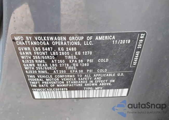 1V25C2CA2LC201879: 43286825