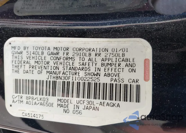 JTHBN30F110022525: 43286845