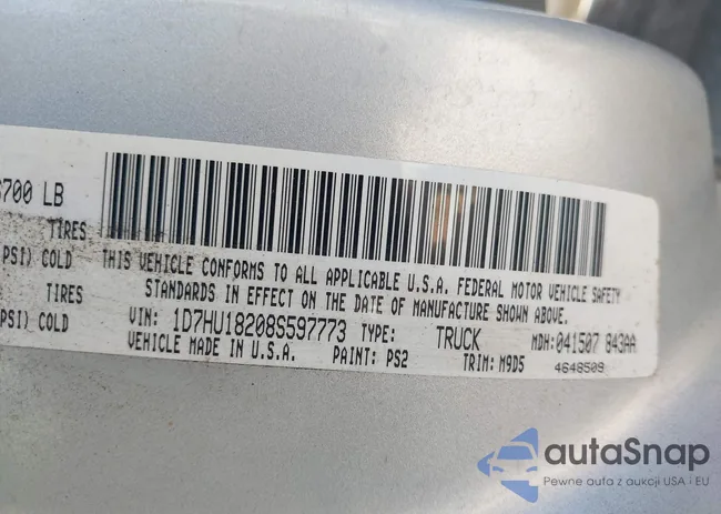 1D7HU18208S597773: 43286937