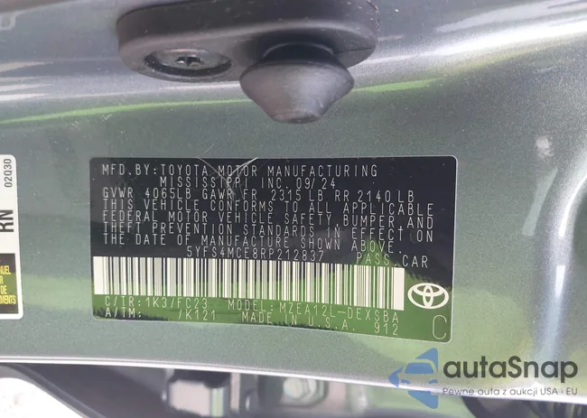 5YFS4MCE8RP212837: 43286947