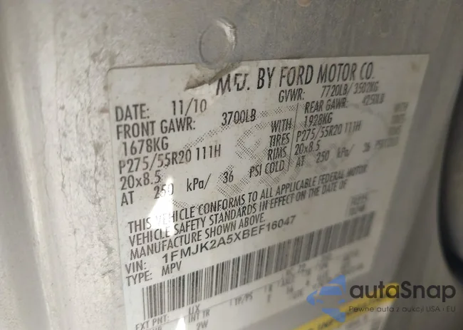 1FMJK2A5XBEF16047: 43286997