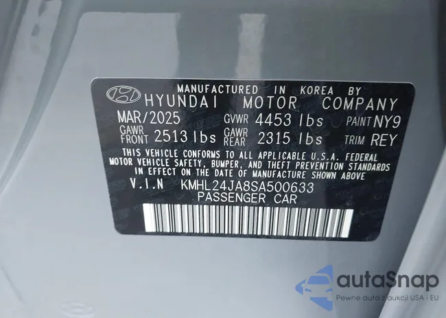 KMHL24JA8SA500633: 43287290