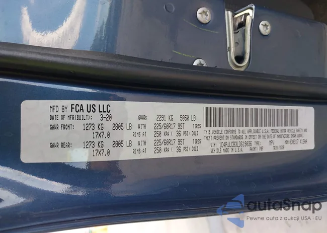 1C4PJLCB3LD619036: 43287300