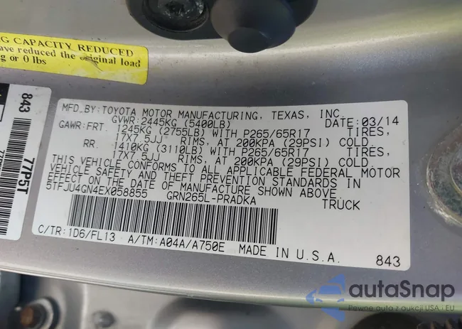 5TFJU4GN4EX058855: 43287349