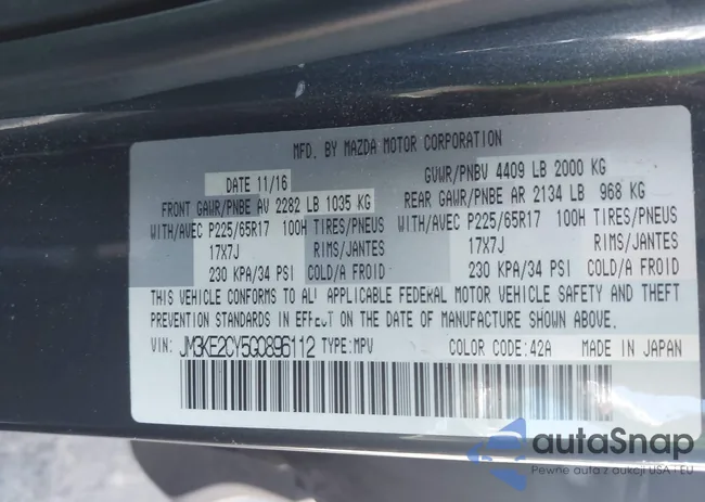 JM3KE2CY5G0896112: 43286430