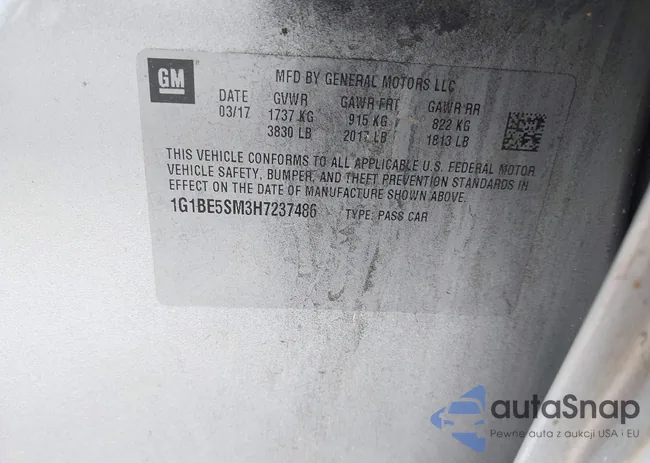 1G1BE5SM3H7237486: 43286450