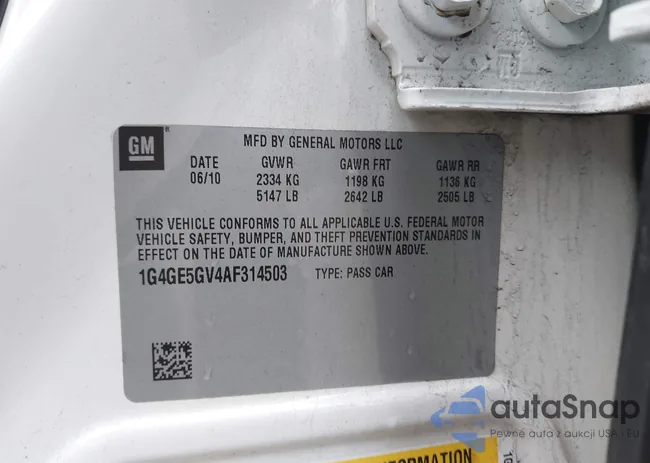 1G4GE5GV4AF314503: 43286454