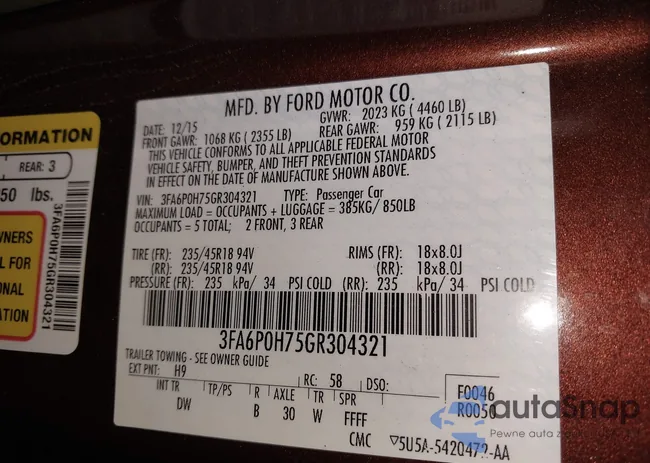 3FA6P0H75GR304321: 43286477