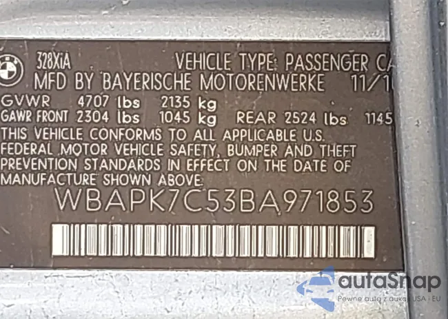 WBAPK7C53BA971853: 43286481