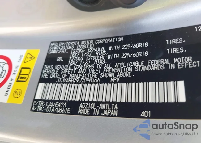 JTJYARBZ9J2098366: 43286508