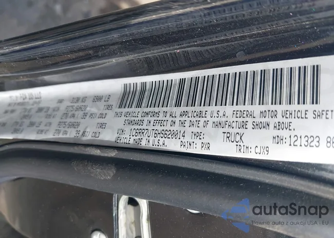 1C6RR7UT6HS620014: 43286511