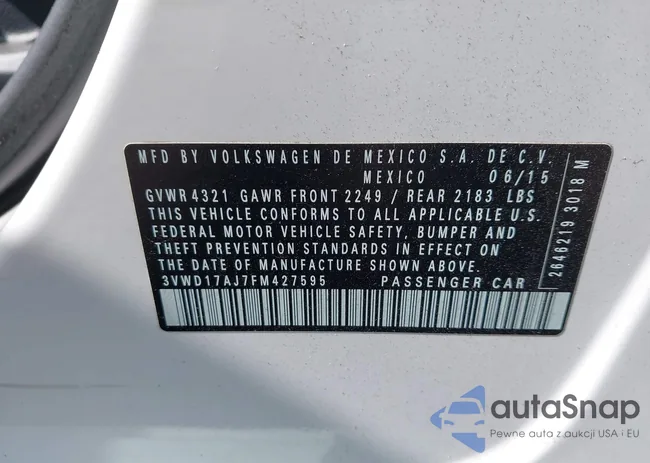 3VWD17AJ7FM427595: 43286580