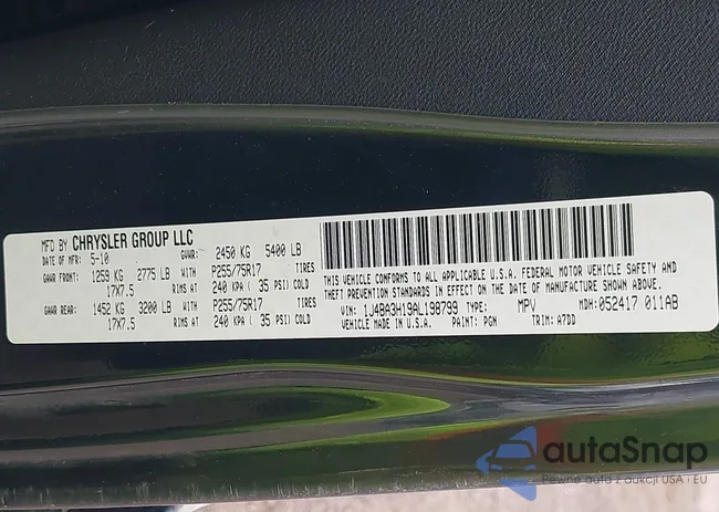 1J4BA3H19AL198799: 43286593