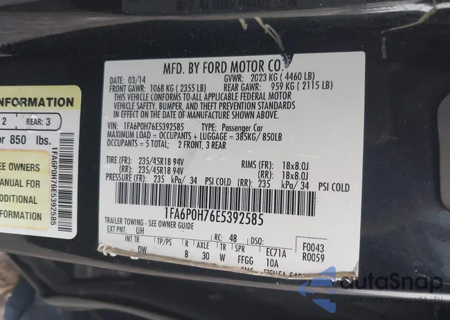 1FA6P0H76E5392585: 43286632