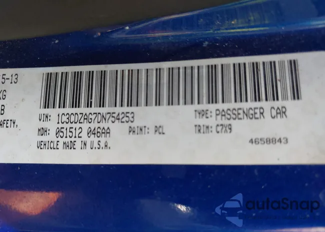 1C3CDZAG7DN754253: 43286640