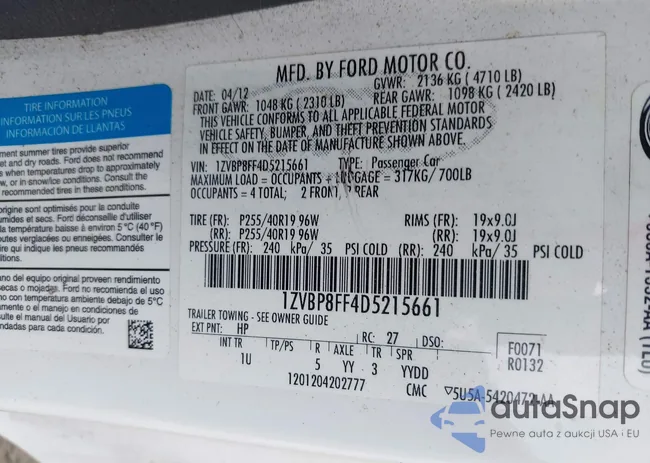 1ZVBP8FF4D5215661: 43286683