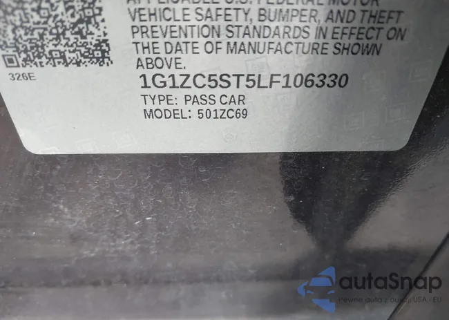 1G1ZC5ST5LF106330: 43287810