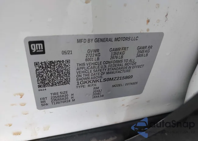 1GKKNKLS0MZ215869: 43287953