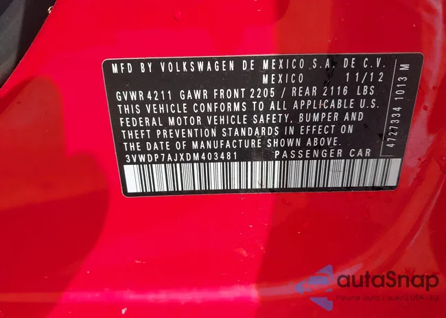 3VWDP7AJXDM403481: 43288032