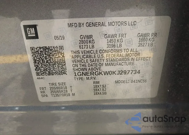 1GNERGKW0KJ297734: 43288068