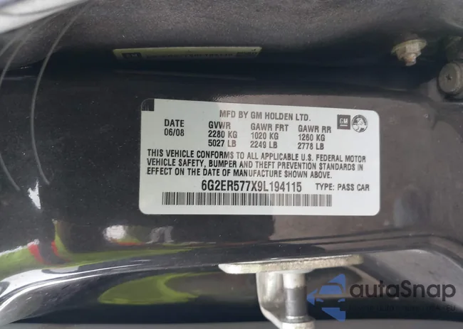 6G2ER577X9L194115: 43288073