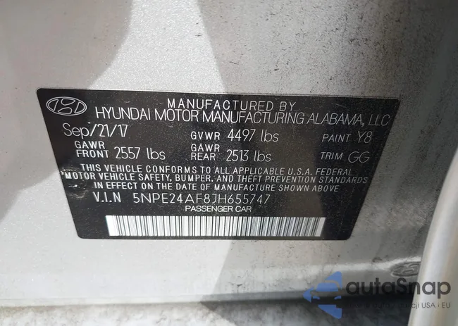 5NPE24AF8JH655747: 43287426