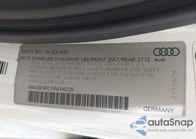 WAUGFAFC1FN006225: 43287435