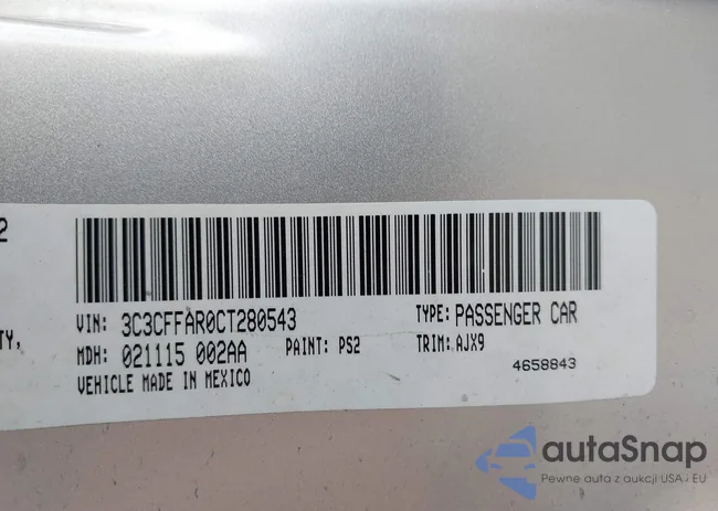 3C3CFFAR0CT280543: 43287447