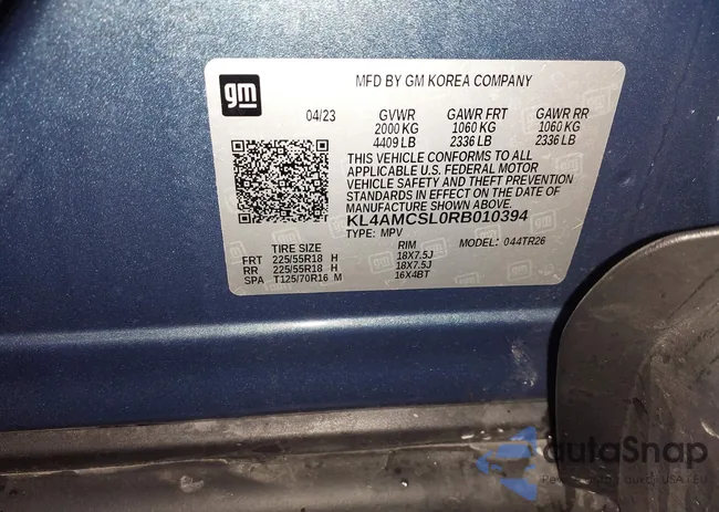 KL4AMCSL0RB010394: 43287477