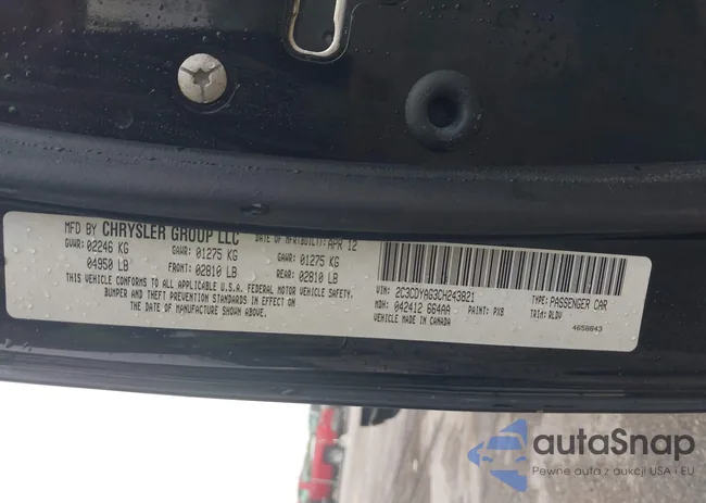 2C3CDYAG3CH243821: 43287518