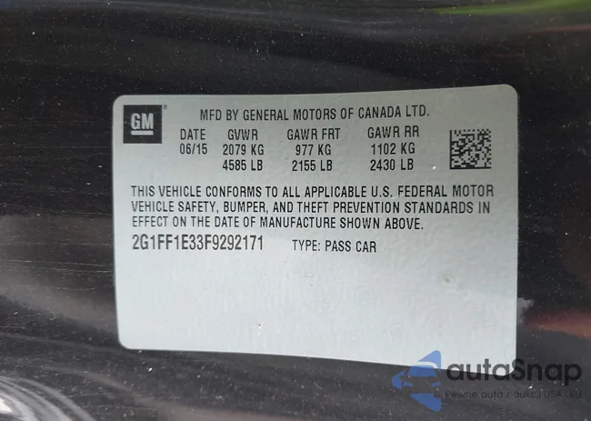 2G1FF1E33F9292171: 43287601