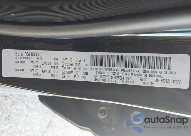 1C6SRFFT1KN885664: 43288792