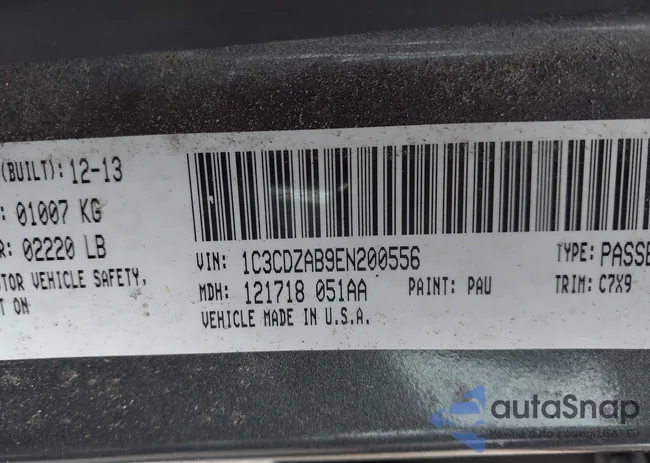 1C3CDZAB9EN200556: 43288887