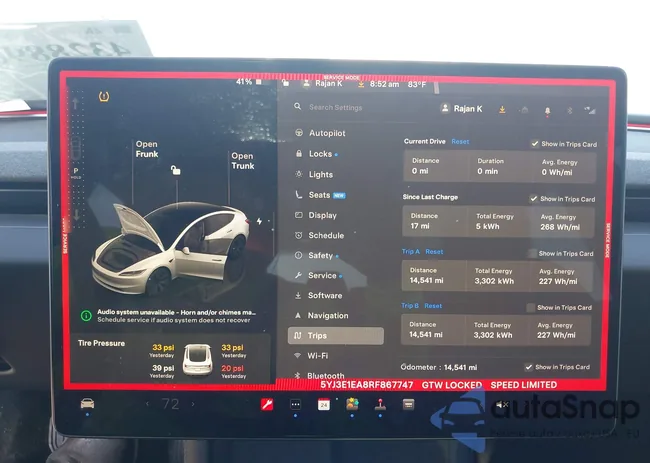 5YJ3E1EA8RF867747: 43288900