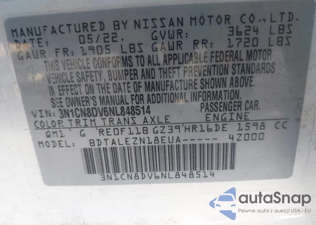 3N1CN8DV6NL848514: 43288959