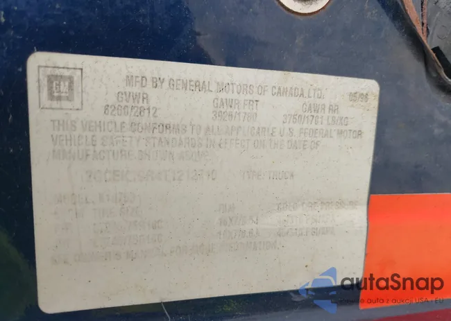 2GCEK19R4T1212710: 43288961