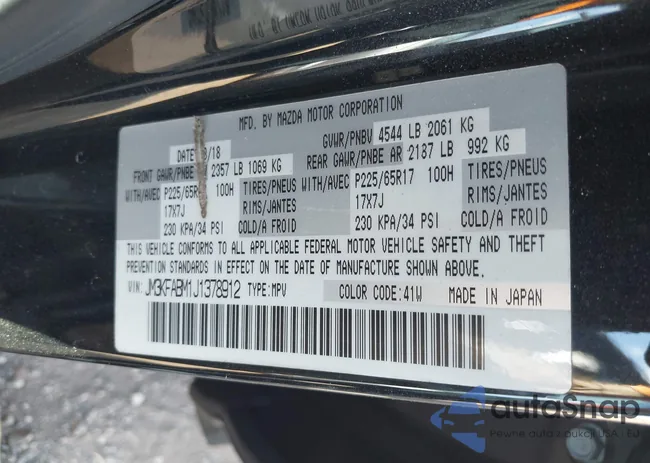 JM3KFABM1J1378912: 43288972