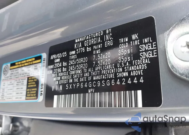 5XYP64GC9SG642444: 43288977