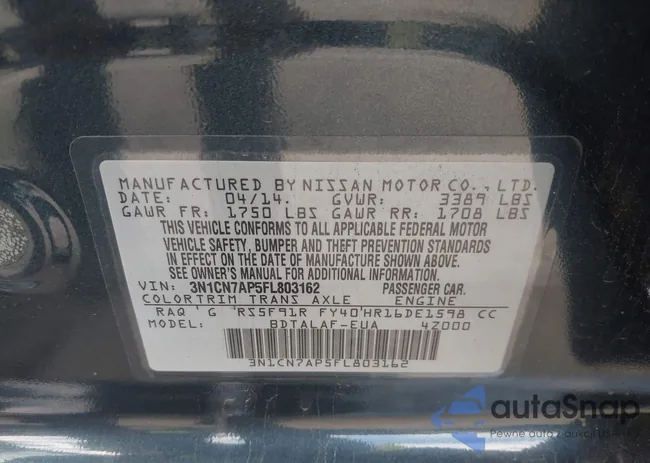 3N1CN7AP5FL803162: 43289008