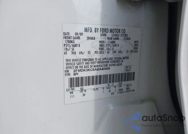 2FMDK3KC6ABA40406: 43289153