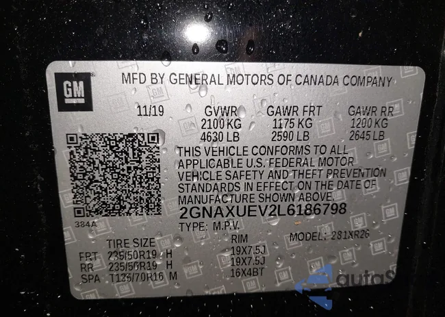 2GNAXUEV2L6186798: 43289206