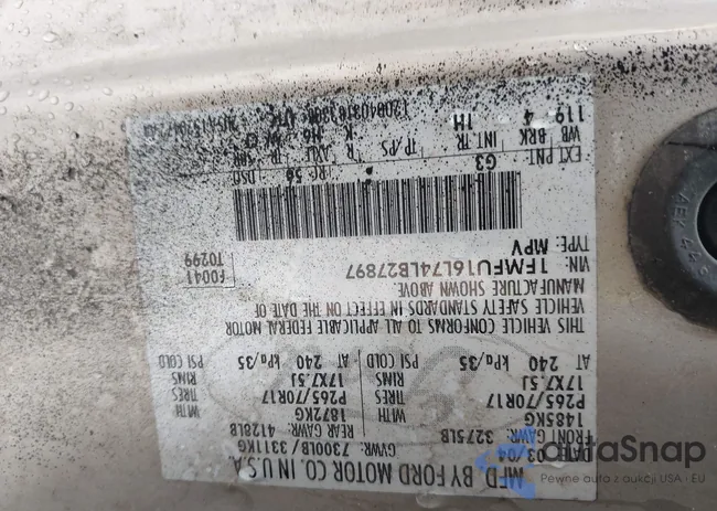 1FMFU16L74LB27897: 43289244