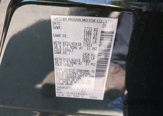 5N1DR2CN8LC578372: 43289301