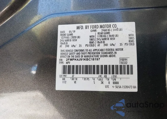 2FMPK4J91KBC18197: 43289307