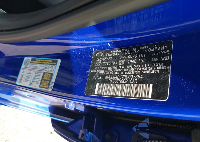 KMHLN4DJ7RU097384: 43289320