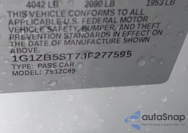 1G1ZB5ST7JF277595: 43289380