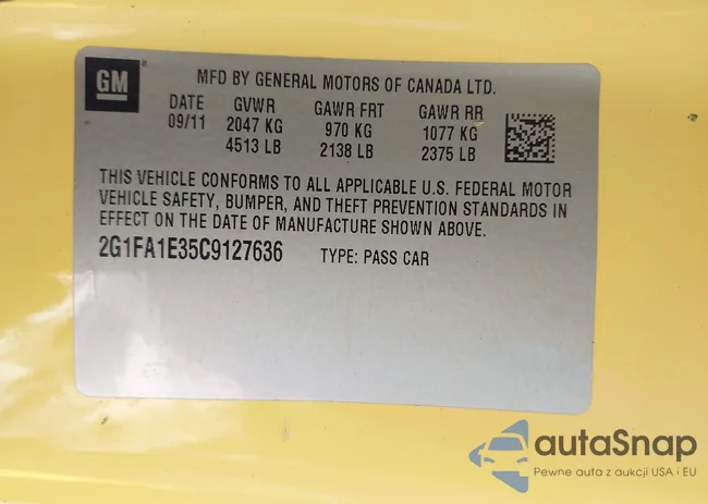 2G1FA1E35C9127636: 43288405